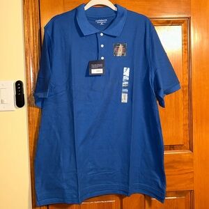 Croft & Barrow Blue Signature Pique Polo Shirt Classic Design